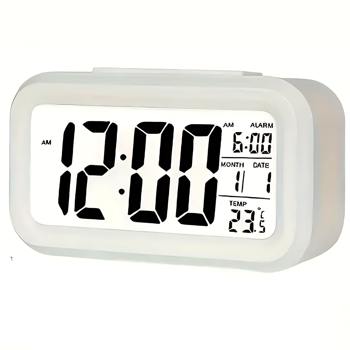 M78 Digital LED Clock | Temperature Sensor | Night Light Sensor | White