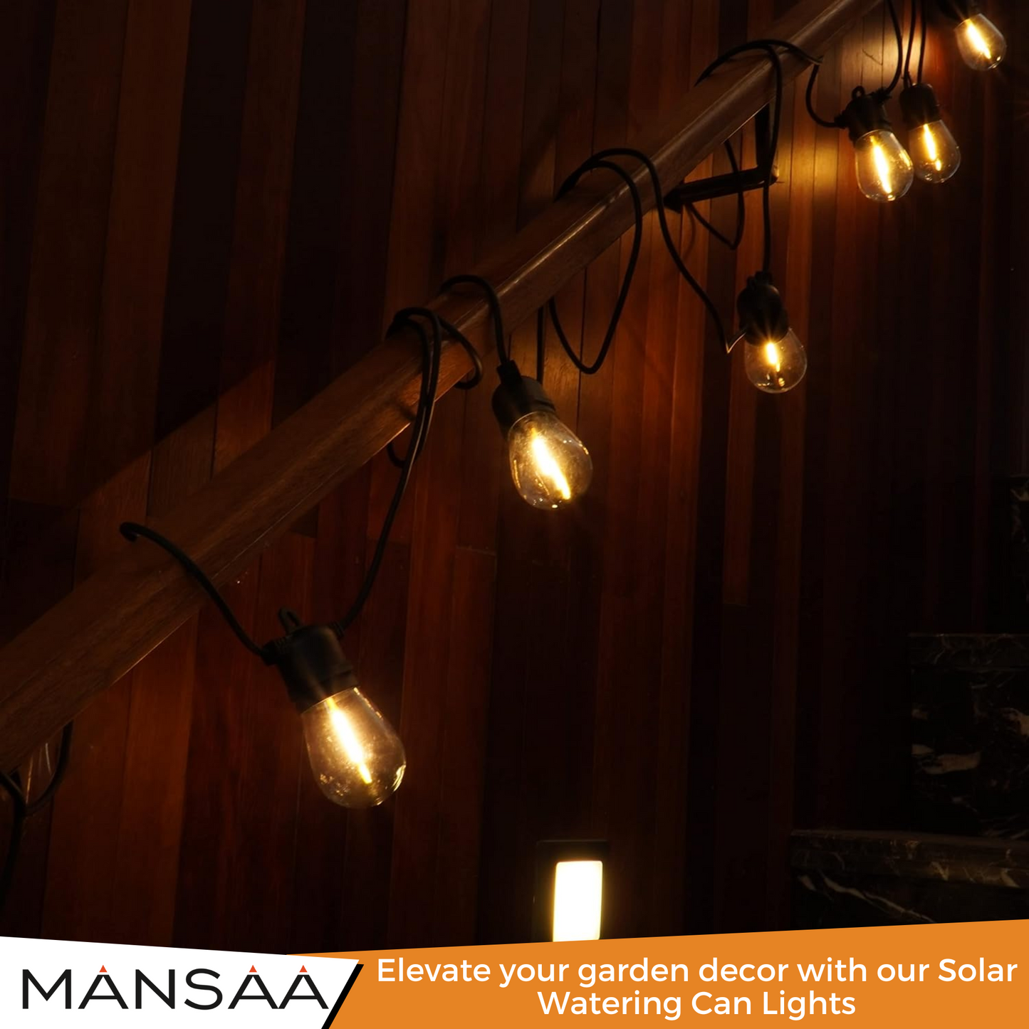 MANSAA M63 Solar Meteor String S14 Bulb Light | 10 Bulbs 10 COB LED